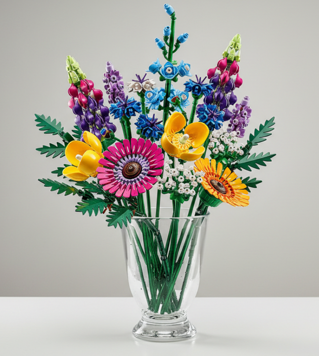 Colorful bouquet of flowers with a transparent background