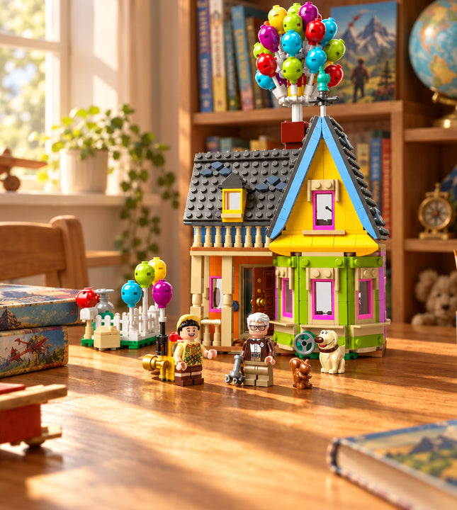Flying Balloon-Lifted Victorian Balloon House
