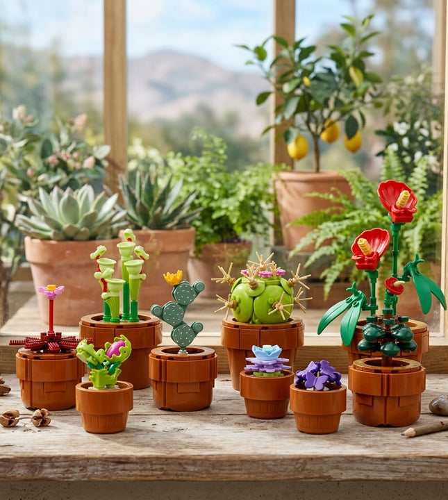 Potted Desert & Carnivorous Miniature Plants Collection
