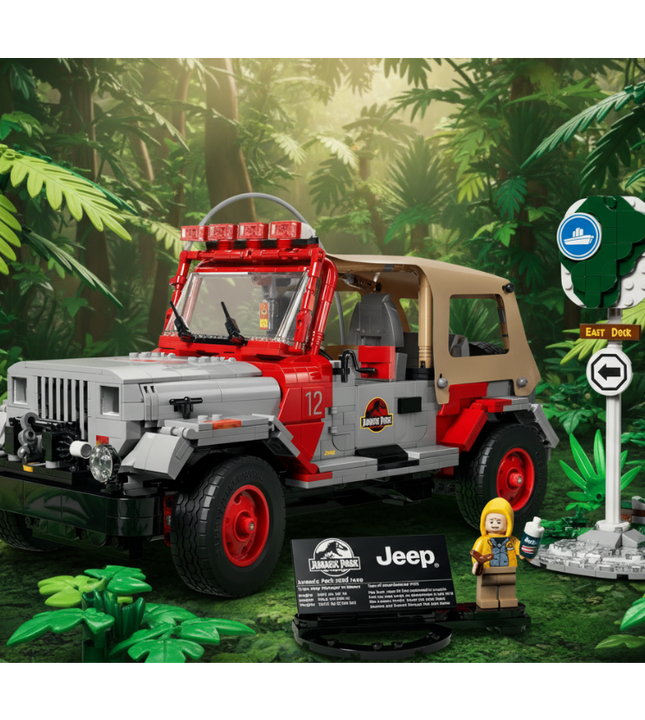Jeep model with accessories on a white background