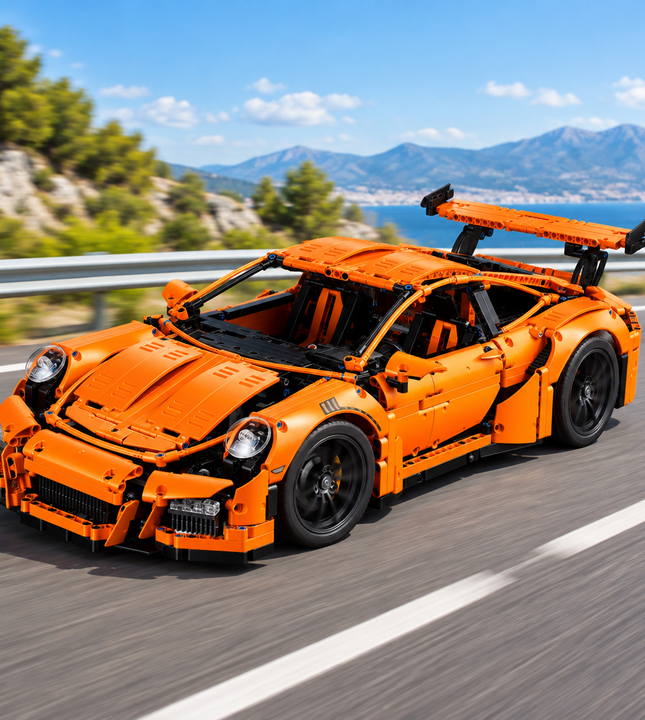 1:8 Scale Track-Ready German Sports Coupe in Lava Orange